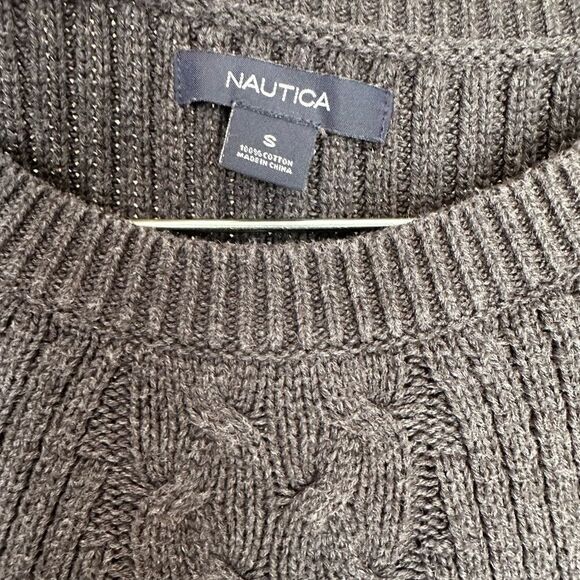 Nautica Womens Long Sleeve Sweater Crew Neck Gray  Size Small - Picture 7 of 9